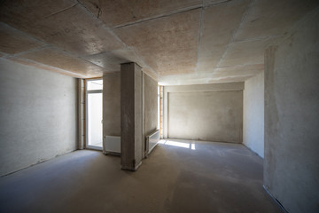 Apartment without finishing. New project. The new apartment hous
