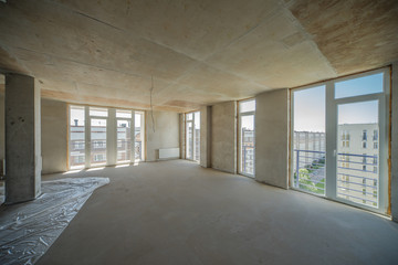 Apartment without finishing. New project. The new apartment hous
