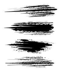 Vector ink blots on a white background Brush Collection Grunge