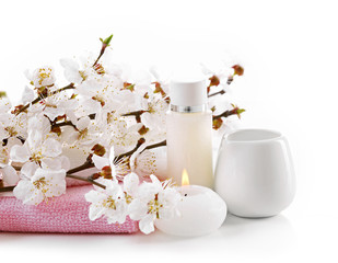 Spa composition with blooming branch
