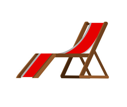 Wooden Beach Chaise Longue