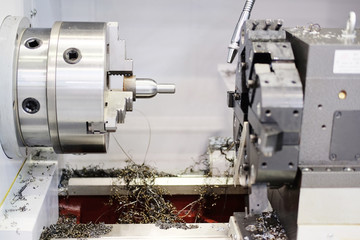 The image of a lathe