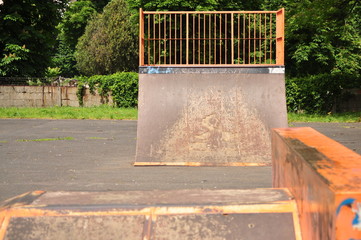 Jumping ramp on the park