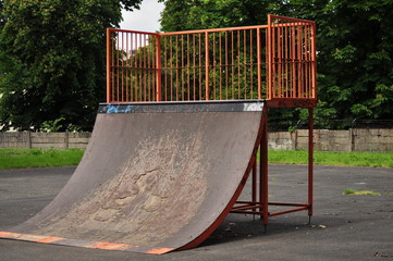 Jumping ramp on the park