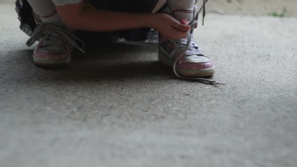 Tying A Shoe Lace
