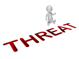 Threat Character Means Climb Over And Peril 3d Rendering