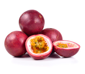 passion fruit isolated on white background.