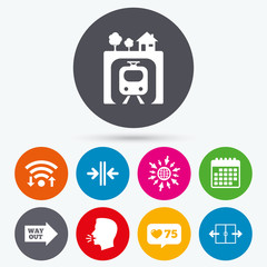 Underground icon. Automatic door symbol.