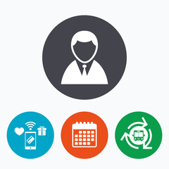 User sign icon. Person symbol.