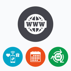WWW sign icon. World wide web symbol.
