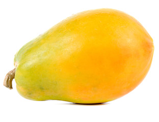 papaya on white background