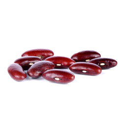 red beans on white background
