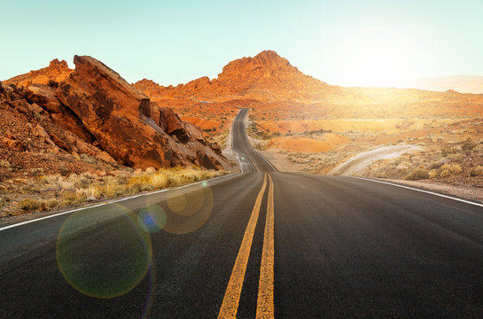 Surface of Driveway at Valley of Fire State Park, southern Nevada, USA