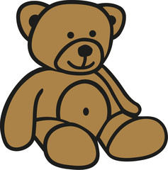 Cute comic teddy bear