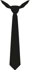 Plain narrow tie