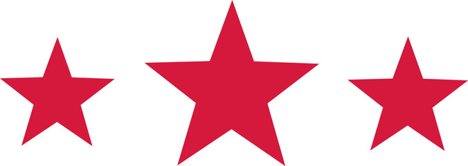 Three stars red