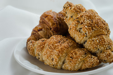Sesame Croissant for Breakfast.