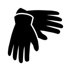 A pair of gloves for hand protection flat icon for apps and websites