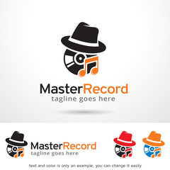 Master Record Logo Template Design Vector