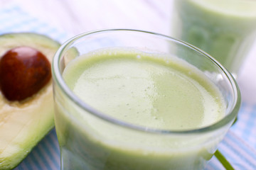 Delicious fresh avocado smoothie