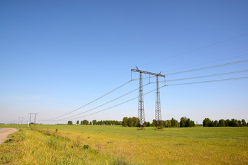 Towers of electricity transmission lines
