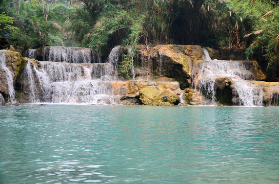 Tat Kuang Si Waterfalls in Luang Prabang, Laos