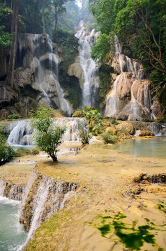 Kuang Si Waterfalls in Luang Prabang, Laos