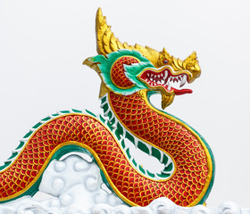 Chinese style dragon statue in thailand