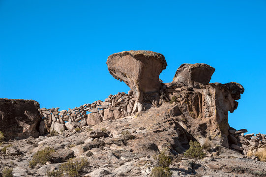 Colored rocks near Tupiza, Bolivia