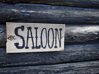 Wild west saloon sign