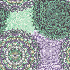 Ethnic floral seamless pattern