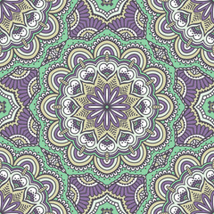 Ethnic floral seamless pattern