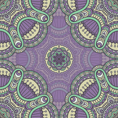 Ethnic floral seamless pattern