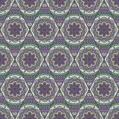 Ethnic floral seamless pattern