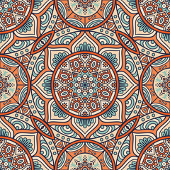 Ethnic floral seamless pattern