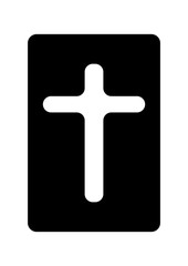 Bible and rounded cross