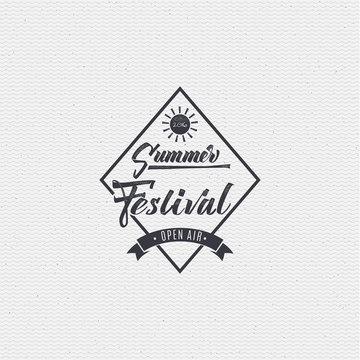 Summer festival - poster, stamp, badge, insignia, postcard, sticker, can be used for design