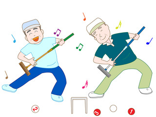 スポーツを楽しむ老人