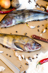grinling fish with vegetables lemon pepper