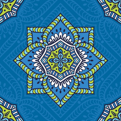 Ethnic floral seamless pattern