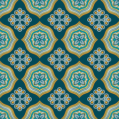 Ethnic floral seamless pattern