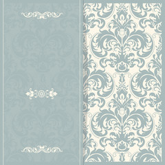 Vintage invitation card with Victorian ornaments