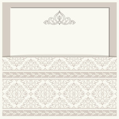 Ornamental pattern for wedding invitations, greeting cards