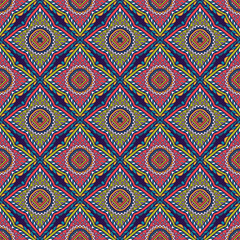 Ethnic floral seamless pattern