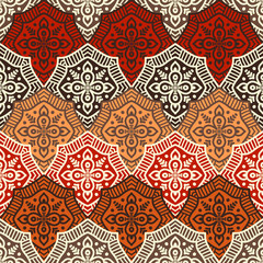 Ethnic floral seamless pattern