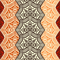 Ethnic floral seamless pattern