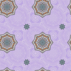 Ethnic floral seamless pattern