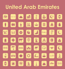 Set of United Arab Emirates simple icons