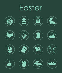 Set of easter simple icons