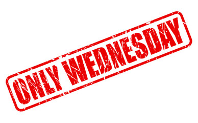ONLY WEDNESDAY red stamp text